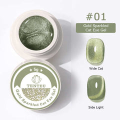 Gold Sparkled Cat Eye Gel #01