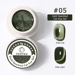Gold Sparkled Cat Eye Gel #05