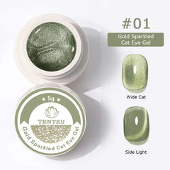 Gold Sparkled Cat Eye Gel #01 aff93d-9f.myshopify.com Tenteu nail