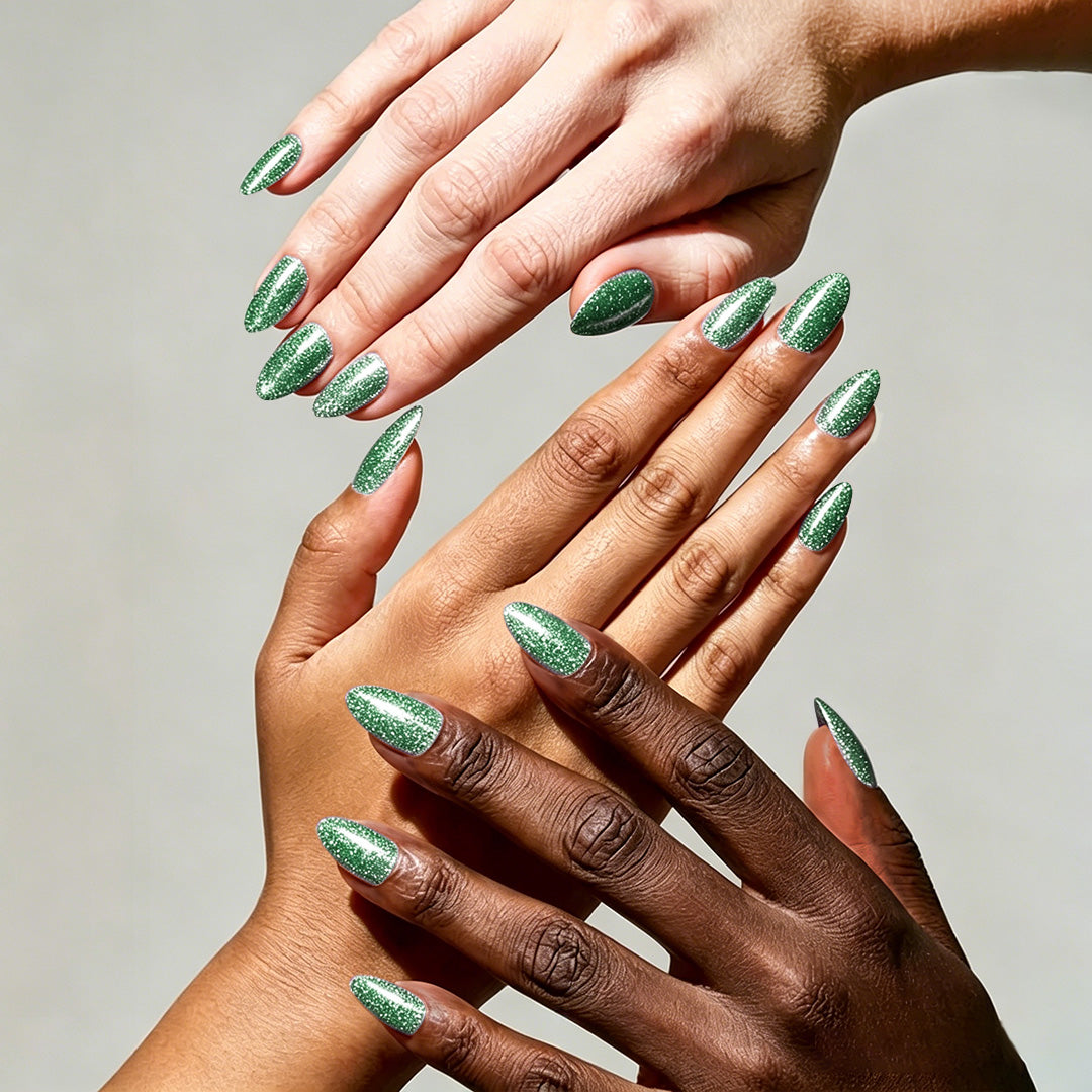 HEMA & TPO FREE Glitter Gel - Green Nebula