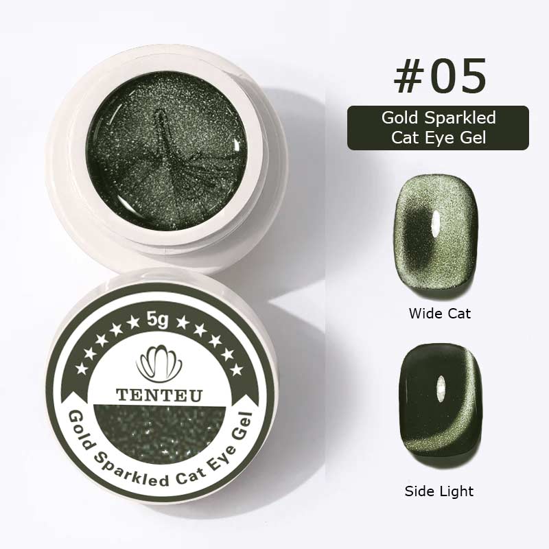 Gold Sparkled Cat Eye Gel #05
