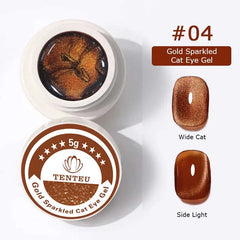 Gold Sparkled Cat Eye Gel #04   aff93d-9f.myshopify.com Tenteu nail